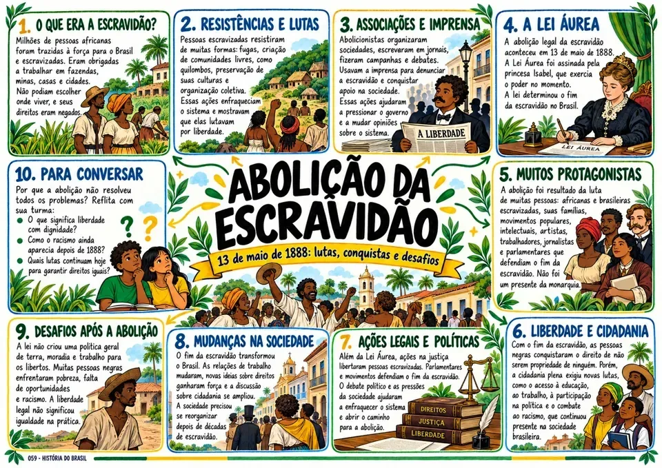 Mapa mental: Abolição da escravidão